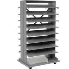 Mobile Double Sided Bin Rack