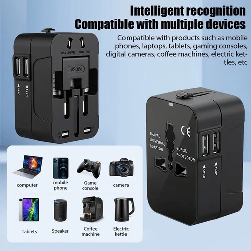 Universal travel adapter plug - universal,