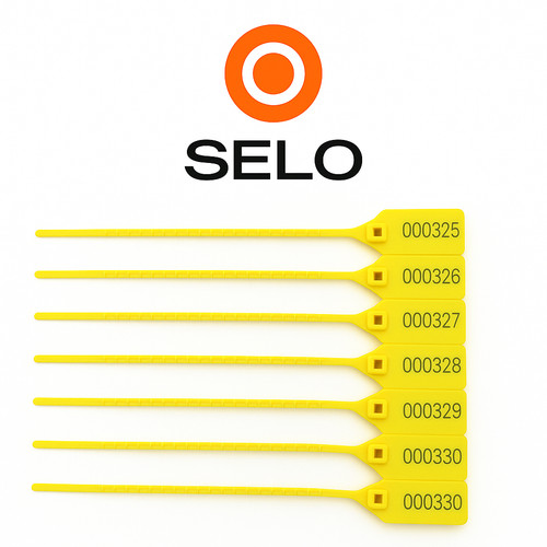 Yellow plastic security seals - yellow,
