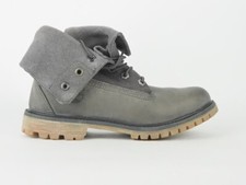 Womens Timberland Roll Top 8308A Grey Leather Lace Up Boots