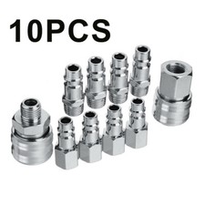 Euro Air Line Hose 10 Pcs 1/4" BSP Fitting Connectors Male Female Quick Release