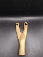 Vintage Possibly Antique Wooden Handmade Catapult Hand Carved Fishing Etc
