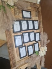 Wedding TABLE PLAN WITH FRAMES, FLOWERS AND Easle