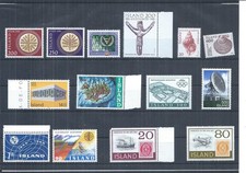 Iceland stamps.  Small MNH lot