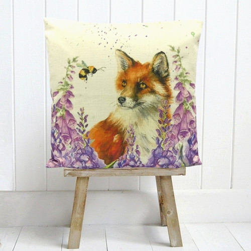 Fox poppy cushion cover - poppy,