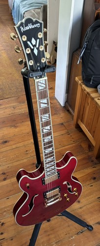 Washburn red semi hollow - washburn, hb-35