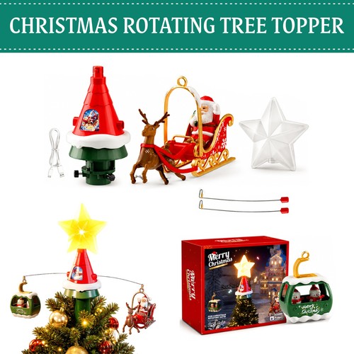 Santa christmas tree topper - christmas,
