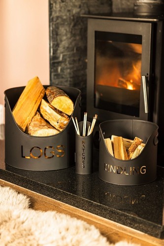Fireside log kindling storage - fireside,