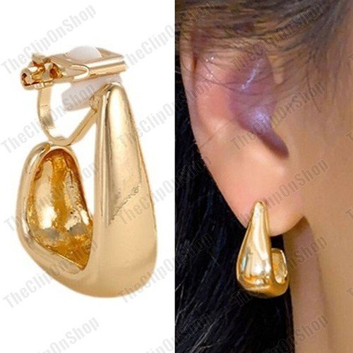 2cm clip hoop earrings - on,