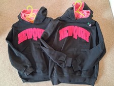 2 X Aged 9-11 Black/pink Newquay Life Guard Hoodies New
