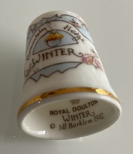 Vintage Royal Doulton Brambly Hedge Winter Thimble By Jill Barklem 1982