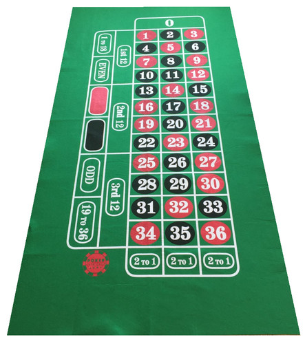 Giant green roulette felt - green,