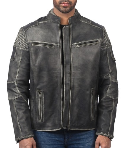 Men distressed cafe racer - distressed,