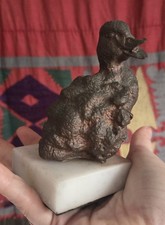 Bronze sculpture duckling - bronze,