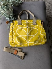 pre owned Orla Keily Oilcloth Bag Great Condition Yellow Crossbody + strap 