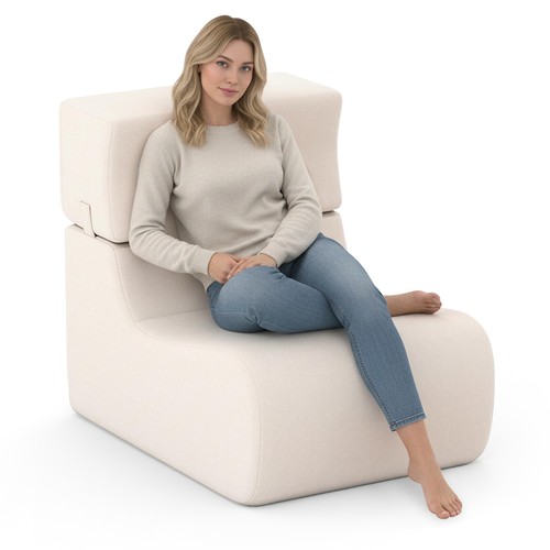 Cozy reading chair ice velvet - cozy,