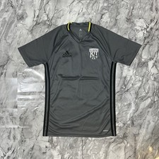 Adidas West Bromwich Albion WBA Training Jersey Grey Mens S Small Slim-Fit VGC