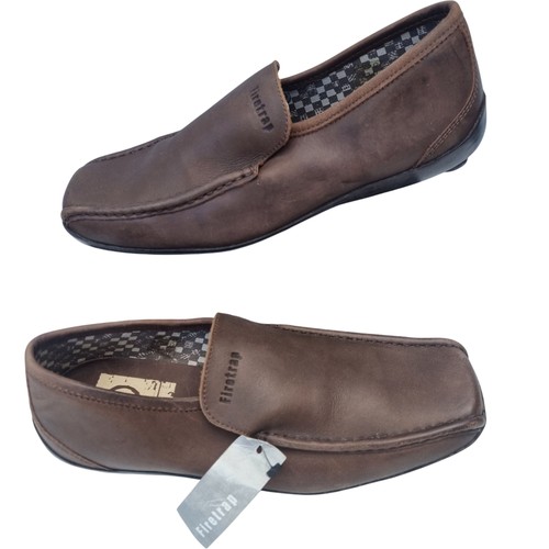 Firetrap brown leather loafers - firetrap,
