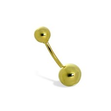 Hollow 9ct Gold 7mm Ball End