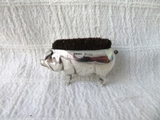 ANTIQUE, SILVER, NOVELTY PIG PEN WIPE, ADIE & LOVEKIN, BIRM 1905, 53gs