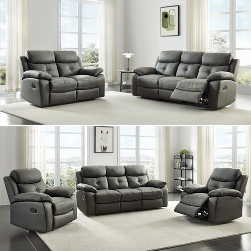Recliner sofa leather 1 - sofa,