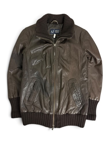 Armani jeans brown leather - armani,
