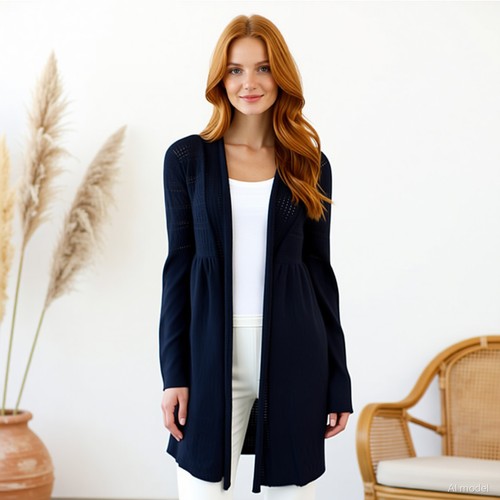 Vintage boho cardigan blue - cardigan,