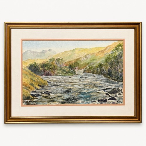 Original watercolour mountain - watercolour,