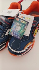 Boys GEOX leather shoes with lights brand NEW with tags size 11.5 /30 EU