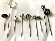 9 Antique Stick Pins- Good Condition.