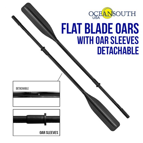 Flat blade aluminum oars - blade,
