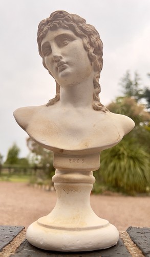 Vintage rustic pottery bust - vintage, of
