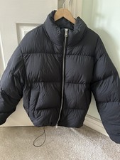 Zara Down & Feather Mens Black Short Puffer Jacket Size Large NEW UNWORN 