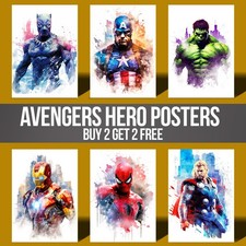 Marvel avengers mcu watercolor - avengers,