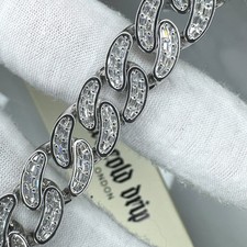 ICE COLD DRIP 925 Sterling Silver Iced Out Bracelet - Bling Jewellery