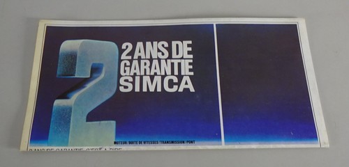 Brochure booklet simca 1000 - booklet,