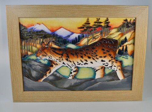 Moorcroft lynx autumn plaque - moorcroft,