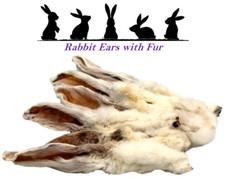 100 natural rabbit - ears, fur