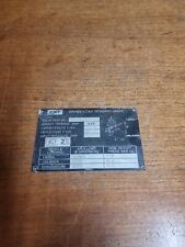 Vintage Erf Brake Load Sensing Valve Plate Plaque Chassis Truck Lorry