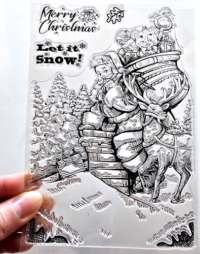 Clear stamps chimney santa - clear,