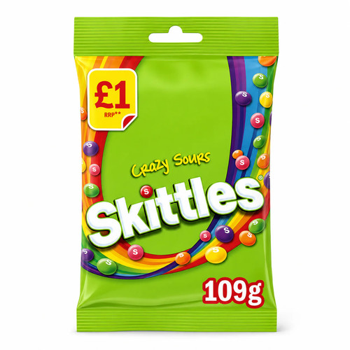 Skittles crazy sours bag - bag, 109g