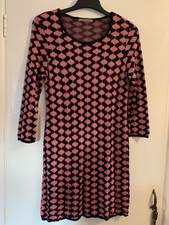 Barbara Hulanicki For George Black And Pink Knitted Dress