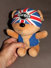 Hard Rock Cafe Teddy Bear 7" Plush / Soft Toy London Bandanna - Union Jack