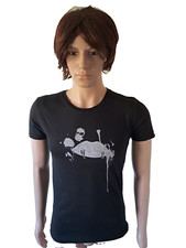 DEXTER WONG UNISEX PEOPLES MARKET TEA BLACK T.SHIRT SIZE XS BNWT £14.99 RRP £28