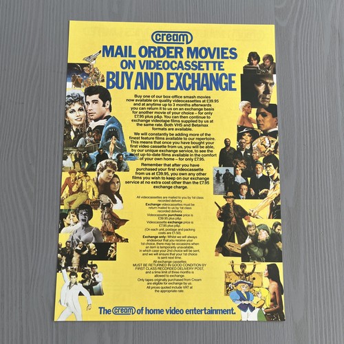 Vintage vhs leaflet 1980s mail - vhs,