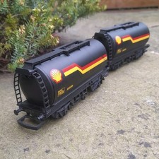 Rake of 2 Hornby Black Shell PCA Petrol Tanker Tank Wagon OO Gauge 