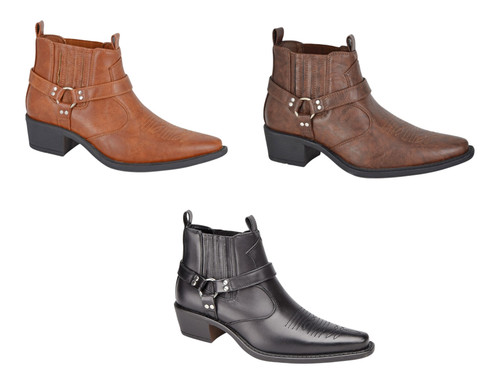 Brass mens western boots - us,