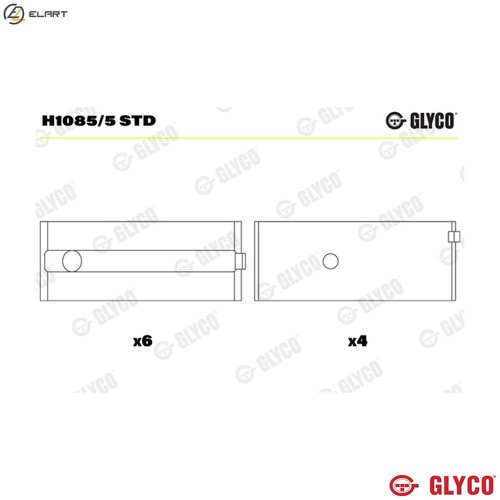 Crankshaft bearing h1085 std - h1085/5,