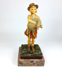 Resin Figurine of Girl Holding