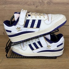 Adidas Shoes Men’s Size UK 9 Forum 84 Low Leather Trainers White Purple